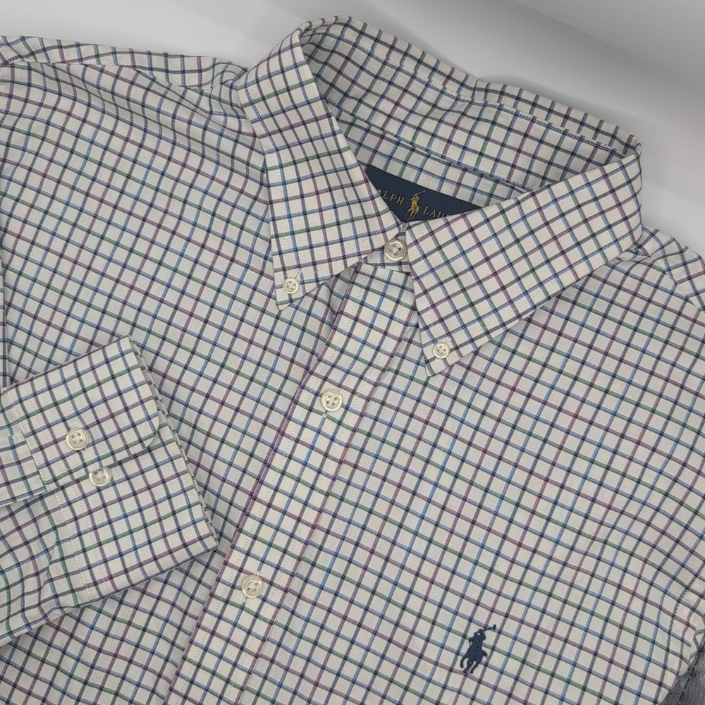 Ralph‎ Lauren Custom Fit Long Sleeve Button Down Shirt Mens XL 16.5/42 Plaid